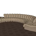 Modern Multiplayer Sofa Curved Sofa 3d model