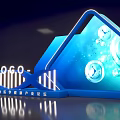 Sixth International Biomedical Health Industry Forum Photo Check In Spot With DNA Molecules Blue Design