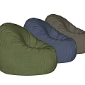 Cozy Green Bean Bag Chair With Blue Brown Options For Living Room