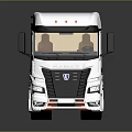 White SHACMAN Modern Semi Truck With Aerodynamic Cab And Front Headlights 3d model