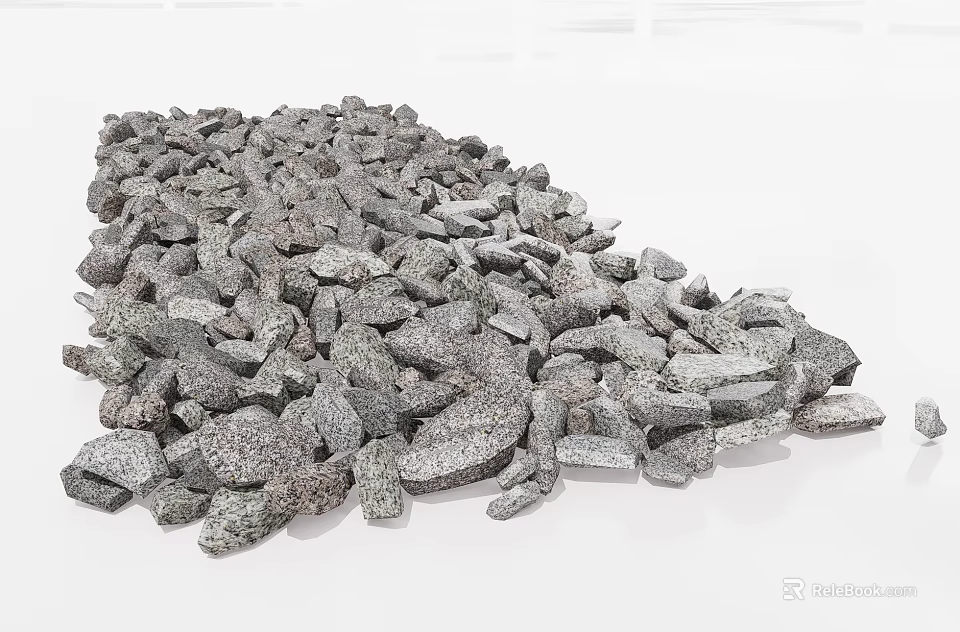 Natural Stone and Wood Chunks for Rustic Garden Decoration Projects 3d model