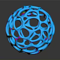 Blue Hollow Sphere Decorative Household Item With Modern Design For Home Decor