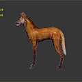 Realistic Orange Red Fox Animal Character 3D Model In Standing Pose With Gray Background