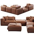 Modern Combination Sofa Multiplayer Sofa Leather Sofa Sofa Corner Sofa Combination 3d model