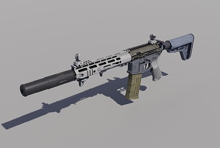 AR15 submachine gun 3d model