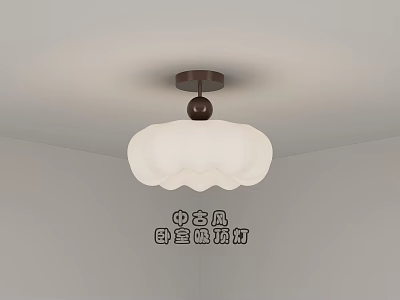 Silent antique style bedroom ceiling lamp rotomolding bedroom ceiling lamp 3d model