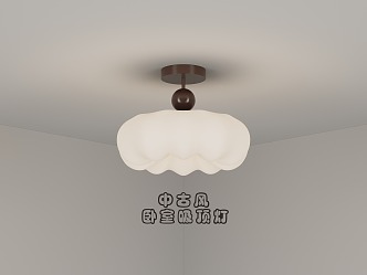 Silent antique style bedroom ceiling lamp rotomolding bedroom ceiling lamp 3d model