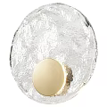 Modern Transparent Wall Lamp With Ice Crack Texture And Gold Base