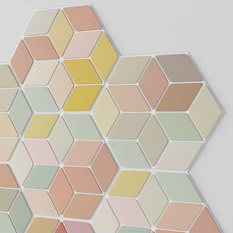 Modern wall decoration color 3d model