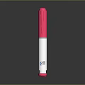 Practical Pink and White Pen Shaped Daily Use Product with Blue Logo and Smooth Design