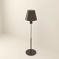 Black Modern Floor Lamp With Sleek Stand And Round Base On Light Background 3d model