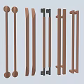 Various Modern Door Handles With Metallic Rose Gold And Black Color Designs