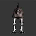Realistic Dinosaur 3D Model with Spiked Back Open Mouth and Sharp Teeth in Dark Background