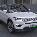 White Jeep SUV With Black Roof Front Grille And Modern Alloy Wheels