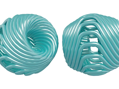 Blue Green Spiral Design Industrial Equipment Coil Structure For Machinery Use 3d model