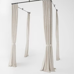 bed curtain 3d model