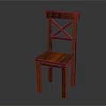 Classic Wooden Chair With Cross Back Design And Solid Wood Structure