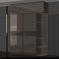 Modern Wardrobe Interior Design With Sliding Doors Open Shelves And Metal Accents