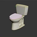 Modern White Toilet With Sleek Design Smooth Surface And Ceramic Material 3d model