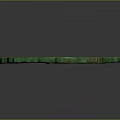 Green Round Handled Artifact With Intricate Patterns On Dark Background