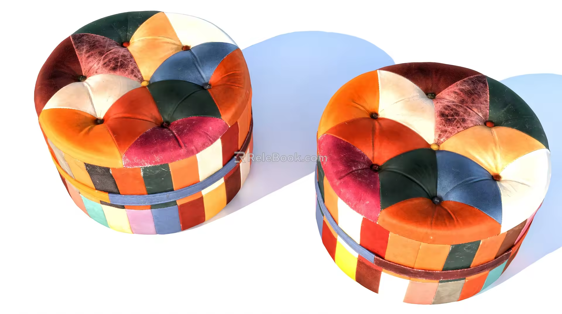 round stool sofa stool 3d model