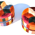 round stool sofa stool 3d model