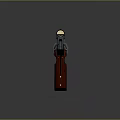 Modern Revolver With Red Wooden Grip Metallic Body Tactical Sight And Decorative Gold Accents