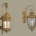 Classical Brass Wall Lamps With Glass Shades And Decorative Details For Home