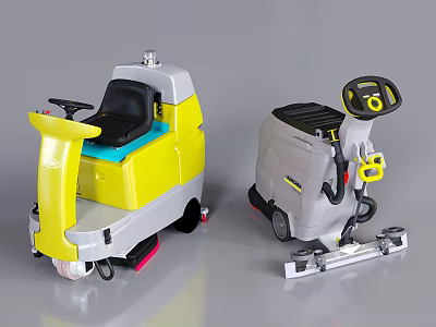 Commercial Cleaning Equipment Featuring Ride On And Walk Behind Floor Scrubbers 3d model