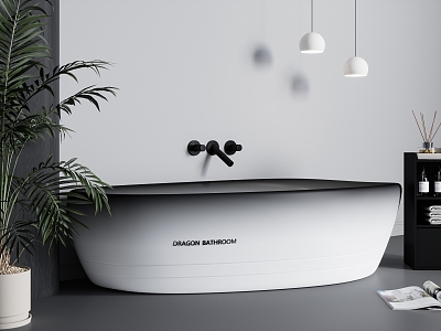 Modern Bathtub Combo 3d model