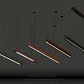 Medieval Droplight Design With Long Strip Shape Wooden And Metal Material