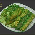 Assorted Grilled Meats And Chicken Skewers Served On White Plate With Sides