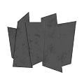 Modern Wall Decor Panels With Dark Gray And Light Gray Geometric Shapes