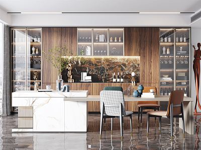 Modern Restaurant Wine Cabinet model