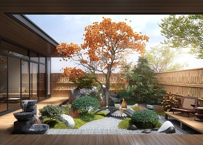 New Chinese Courtyard Landscape 3d model