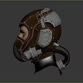 Vintage Industrial Leather Protective Gas Mask Fashion Accessory With Metal Details