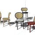 Stylish Accent Chairs with Rattan Weave Various Styles and Modern Designs