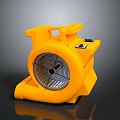 Portable Yellow Household Ventilator Fan With Handle And Switch For Home Use