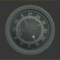 Modern Round Clock As Daily Life Essential With Blue Rim Green Dial And Metal Frame