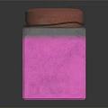 Vibrant Pink Food Storage Jar With Strawberry Label And Round Lid For Kitchen Use