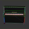 Classic Black Upright Piano For Home Living Room Decor And Furniture