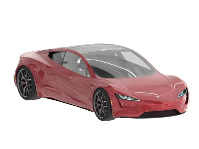 Red Sports Car With Modern Sleek Design And Aerodynamic Body Features 3d model