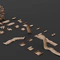 Wooden Craft Parts With Various Shapes For DIY Model Assembly Project
