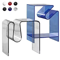 Modern Contemporary Side Tables With Unique Curved Design In Black And White Colors