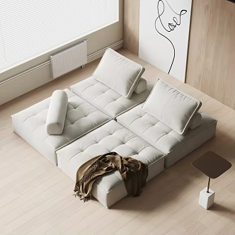 Poliform modern tofu block sofa 3d model