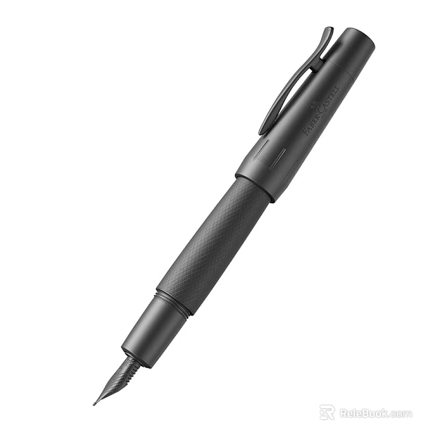 Black Retractable Pen With Ergonomic Grip And Metal Body For Smooth Writing 3d model 