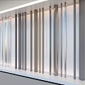 Modern Decorative Wall Panel With Vertical Colored Stripes And White Frame 3d model