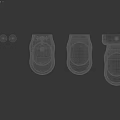 Black Toilet and Bidet Set with Modern Designs Flush Buttons and Control Switches