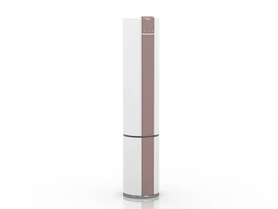 Modern White and Brown Vertical Air Cooler Fan with Sleek Minimalist Design 3d model