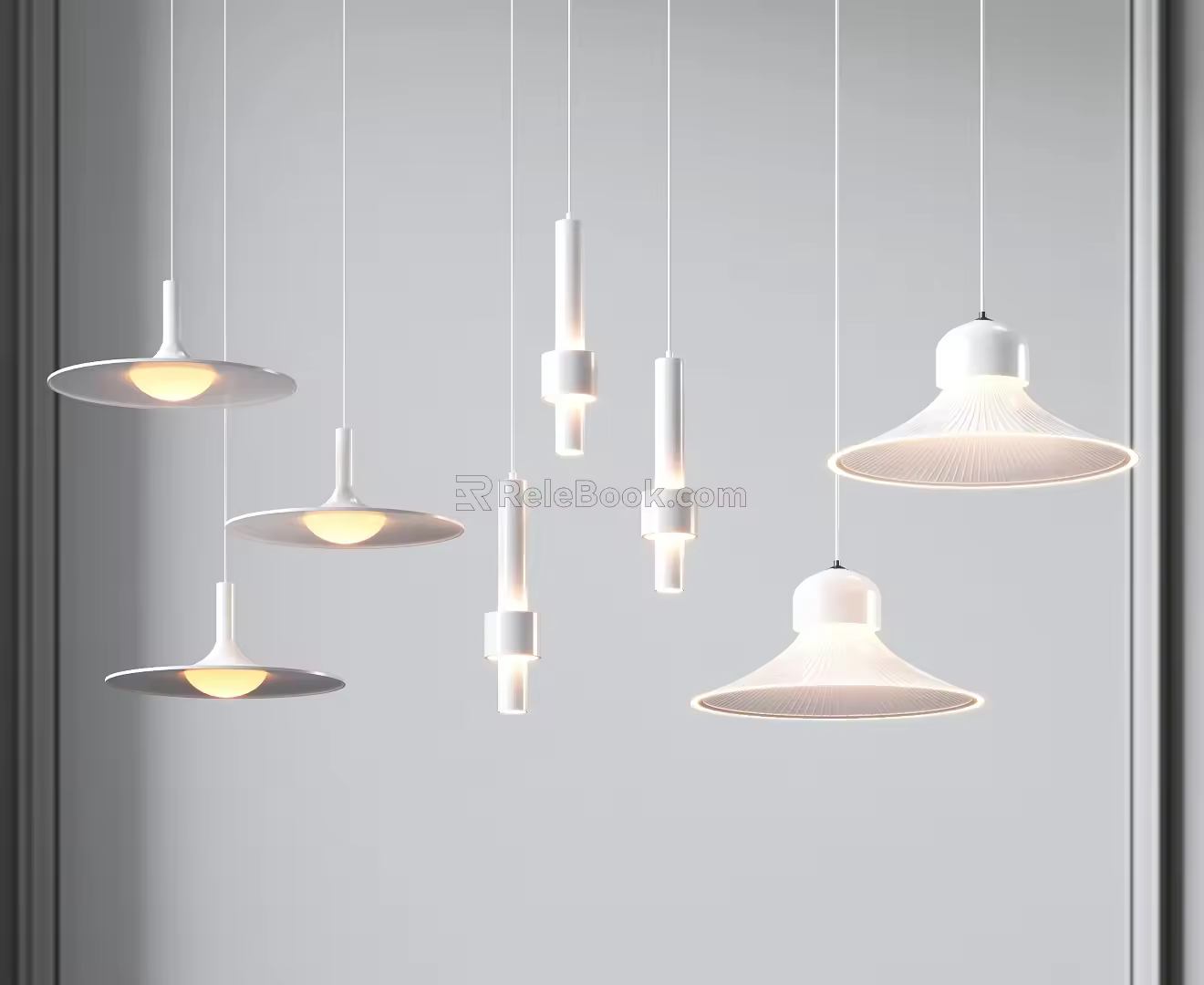 Modern chandelier combination 3d model